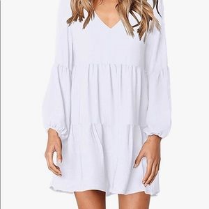 Amazon White Swing Shift Dress